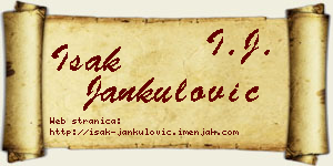 Isak Jankulović vizit kartica